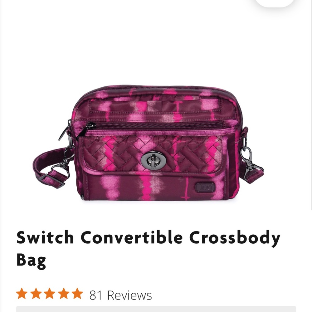 Lug Switch Convertible Crossbody Bag - Shibori Wine